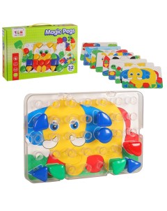 Развивающая игрушка Компания друзей Мозаика Животные 32 дет 8 карточек мульти JB0207179 Smart baby