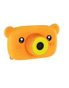 Детский цифровой фотоаппарат с селфи камерой GSMIN Fun Camera View Вид Мишка Цвет Оранжев Nobrand