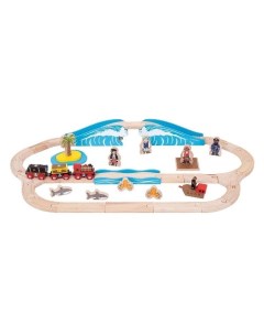 Железнодорожный набор Пиратский поезд BJT038 Bigjigs toys