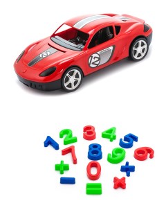 Песочный набор Детский автомобиль Молния красныйПесочный набор Арифметика Karolina toys
