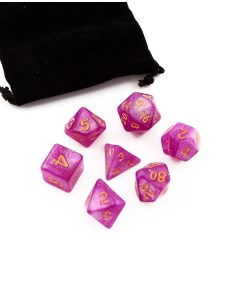 Кубики для ролевых игр звездный фиолетовый белый 273438 Stuff-pro