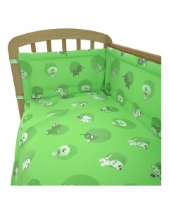 Комплект детского постельного белья Фея Наши друзья 6 предметов зеленый Тополь
