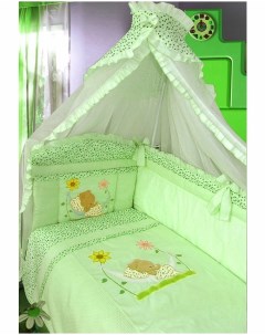 Комплект в кроватку Сладкий сон цвет зеленый 7 предметов 1094 Золотой гусь