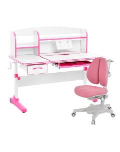 Комплект Smart 50 парта кресло надстройка подставка белый розовый Armata Duos Anatomica