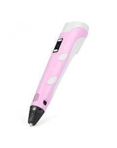 3DPEN 3 3D ручка для творчества с трафаретами Pink набор пластика 10шт Storex24