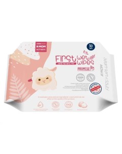 Детские влажные салфетки First Wet Wipes Promise для рук и рта 30 листов 0 K-mom