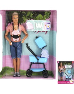 Кукла 8369 Кен с коляской и ребенком Defa lucy