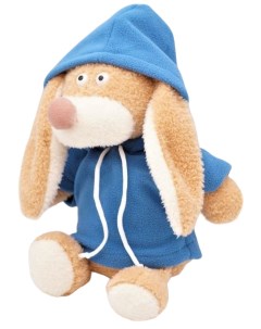 Кролик Лоуренс малый 22 26 см в голубой флисовой толстовке 0976922 65 Unaky soft toy