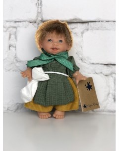 Кукла Джестито в желтой шапочке и зеленом сарафане 18см 149 3 Lamagik