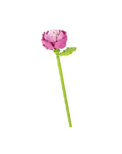 Конструктор цветы 1шт Собери сам Пион розовый JK26221 80 деталей Jaki