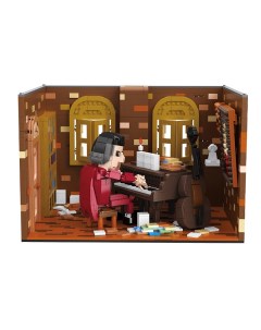 Конструктор 3D из миниблоков NB Комната Бетховена с пианино 2366 эл BA200617 Balody
