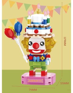Конструктор 3D из миниблоков Клоун с шариками и тортом 359 элементов BA20060 Balody