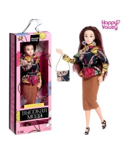 Кукла модель шарнирная Высокая мода цветочный стиль Happy valley