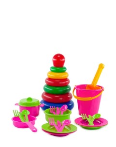 Набор игрушечной посуды развивающие игрушки для песочницы N01006 VP 7 4 5 Верес-про