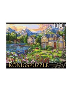 Пазлы Домик у цветочной поляны 1000 элементов Konigspuzzle