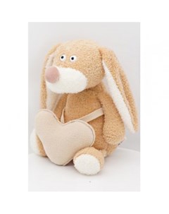 Кролик Лоуренс малый 22 26 см с бежевым флисовым сердцем 0976922 61 Unaky soft toy