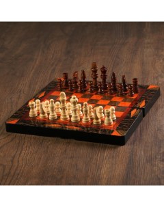 Набор 3 в 1 Ламиран шахматы шашки нарды 30 х 30 см Nobrand