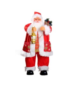 Кукла Дед Мороз Красная шубка в очках с фонариком 70 см 2359010 Зимнее волшебство