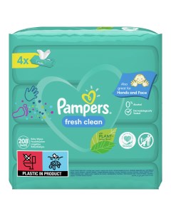 Детские влажные салфетки Fresh Clean 208 шт Pampers