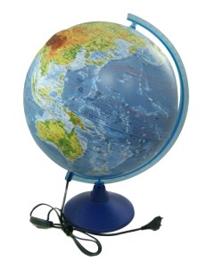 Развивающая игрушка Глобус Земли Физико Политический Рельефный 320 С Подсветкой Globen