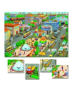Игра настольно печатная из картона Рассказы по картинам В городе Радуга игр