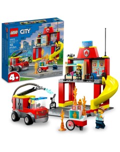 Конструктор City Пожарная часть и пожарная машина 153 детали 60375 Lego