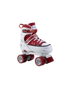 Раздвижные ролики квады Roller Skates бордовые Hudora