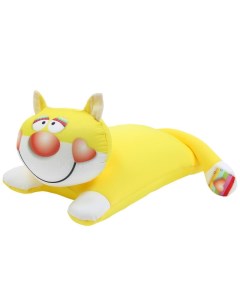 Мягкая игрушка подушка антистресс Кот Сердечный желтый Штучки, к которым тянутся ручки
