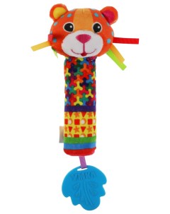 Текстильная игрушка погремушка Пищалка Леопард с прорезывателем RS LEO Умка