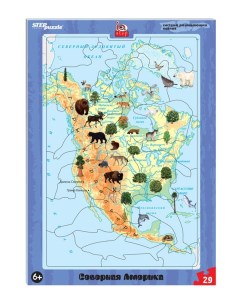 Развивающий пазл Северная Америка большие Step puzzle