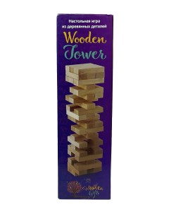 Настольная игра дженга Падающая башня из дерева 54 бруска для всей семьи Urm