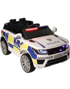Электромобиль E555KX с дистанционным управлением белый полиция Rivertoys