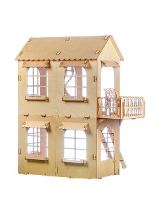 Кукольный дом средний размер фанера 3 мм Теремок