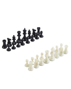 Фигуры шахматные пластиковые король h 7 5 см пешка 3 5 см 4339336 Nobrand
