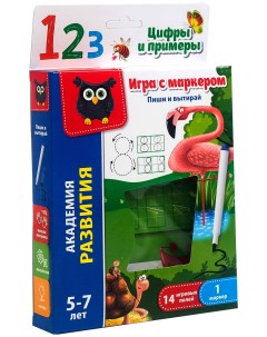 Игра с маркером Пиши и вытирай Цифры и примеры Vladi toys