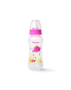 Бутылочка для кормления 240 мл пластик розовая 6879 Fissman