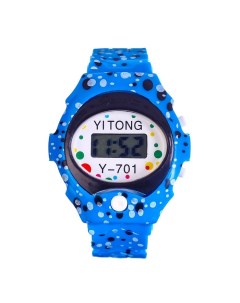 Часы электронные наручные детские Пупырка ремешок силикон l 23 см голубой Sima-land