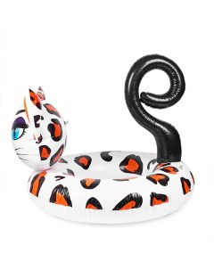 Круг для плавания надувной Леопардовая Кошка BG0148 90см белый Baziator
