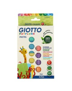 Пластилин 8 цветов пастельные цвета Giotto