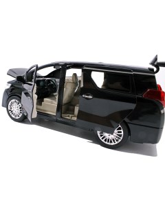Металлическая машинка Toyota Alphard 1 24 21 см цвет черный Die-cast