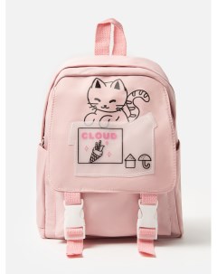 Рюкзак детский Котенок 30x22x10 см цвет розовый 1 шт Nobrand