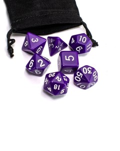 Кубики для ролевых игр темно фиолетовый 273382 Stuff-pro