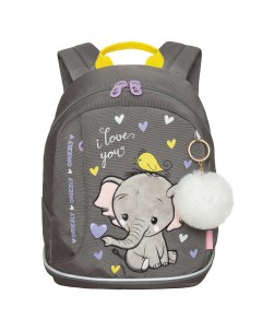 Рюкзак дошкольный для девочки в детский сад RK 381 1 3 серый Grizzly