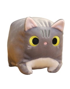 Мягкая игрушка Глазастый котик Кирпичик 40 см серый Торговая федерация