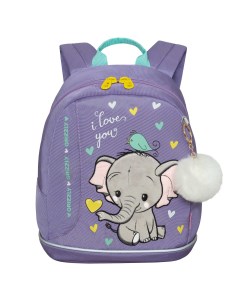 Рюкзак дошкольный для девочки в детский сад RK 381 1 2 сиреневый Grizzly
