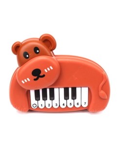 Детское пианино Мишка 20х5х17 см бат 2 АА не в компл в пакете Арт 2081947 Рыжий кот