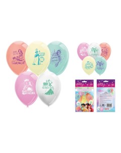 Набор воздушных шаров для праздника Принцессы 30 см 5 шт 295888 Nd play