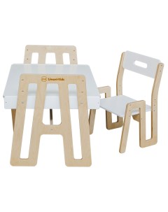 Детский стол и стул Растущий набор с грифельной доской и контейнерами арт 0272 Limoni-kids
