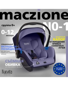 Автокресло детское Maczione N0 1 группа 0 0 13 кг Blu Синий Nuovita