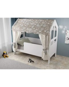 Кровать детская 85х163 5х155 см Сладкий сон с текстилем вход слева Базисвуд